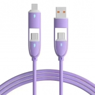 4-in-1 Multi Charging Cable Silicone USB-C 60W Data Cable