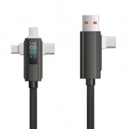 5-in-1 LED Digital Display Type-C USB Cable Zinc Alloy Material Compatible with IOS Devices