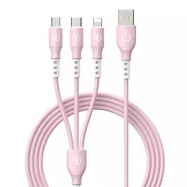 3 in 1 66W Data Cable 6A Super Fast Charging Cable 1.2M