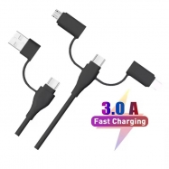 Fast Charging 6 in 1 Type C Charger Cable With Tpe and Tinned Copper Conductor