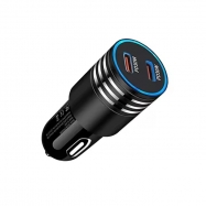 Dual PD 60W Type-C Aluminum Car Charger Smart Phone Mini Power Bank Car Adapter Custom Logo