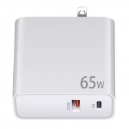 PD65W Gan Charger Dual Type c Single Usb Fast Charger Wall ETL CE FCC US AU EU UK Plug Phone Charger