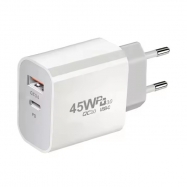 Dual USB Ports 45W USB Charger QC3.0 Quick Charger Adapter PD45W Super Fast Charging