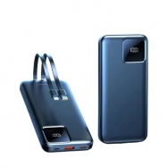 10000 MAh Fast Charging Power Bank with Cables Portable Travel Digital Display Powerbank